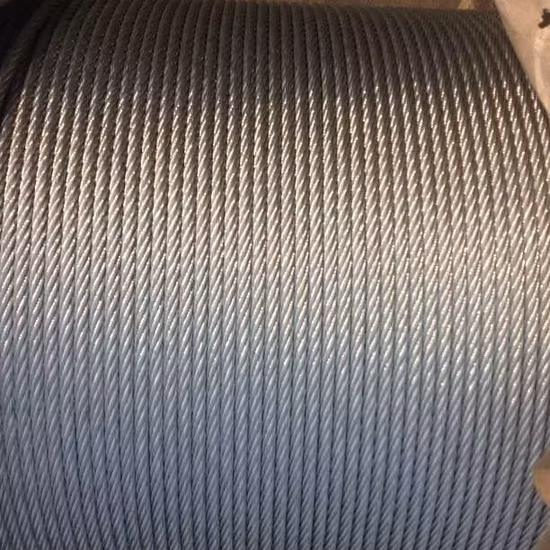 Câble électrique en acier galvanisé et non galvanisé 6X19 +Iwrc avec prix d'usine 1/2 pouce