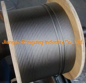 Le câble métallique d'acier inoxydable du SUS 304 7*7 0.27mm pour la force de traction atteint 58n