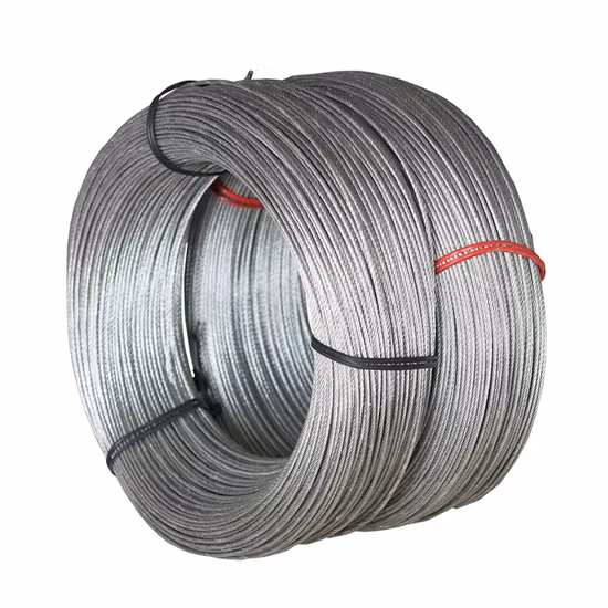 Usine 6X24+7FC Câble en acier non galvanisé pour lier et lier